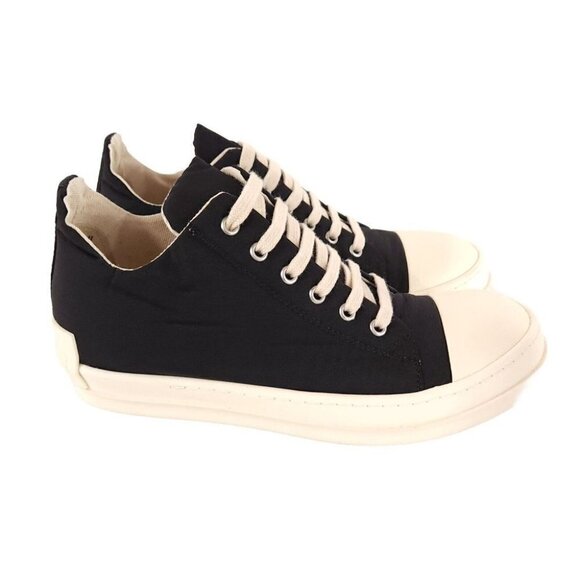 Rick Owens DRKSHDW License Plate Strobe Low Sneaks Black Size 40.5 M7.5 W10.5 - Picture 11 of 16